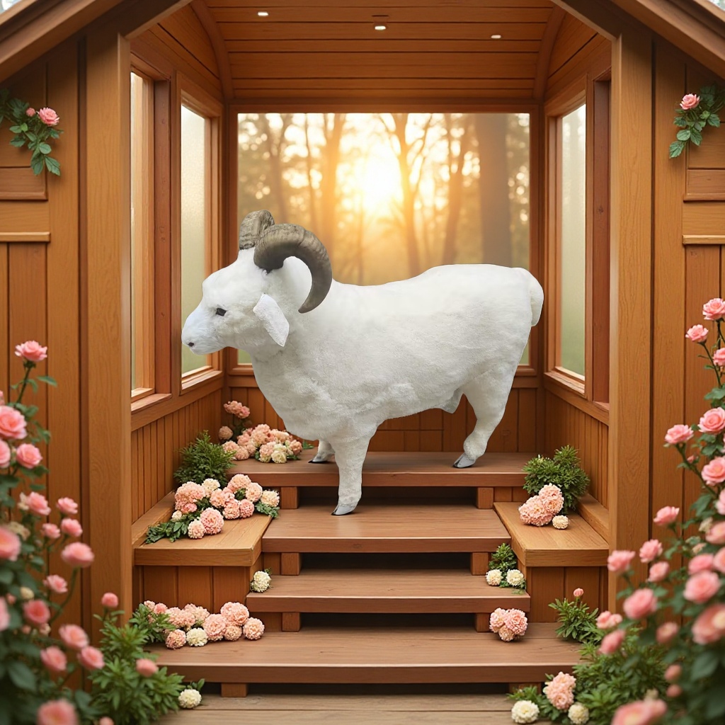 仿真羊毛绒玩具动物模型儿童节礼物逼真仿真羊摆件家居装饰软萌宠物产品图