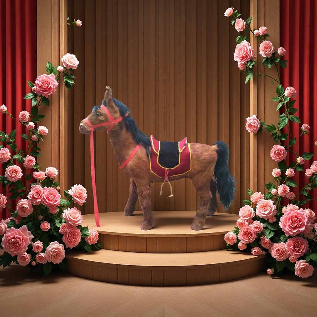 德保仿真马儿童玩具仿真动物模型幼儿早教益智玩具趣味动物装饰宠物玩偶