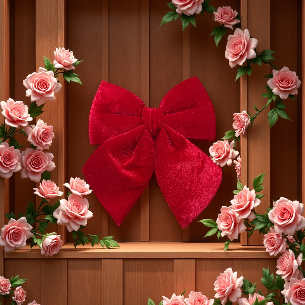 圣诞装饰蝴蝶结手工绑带节日装扮蝴蝶结饰品布艺装饰品礼品包装配件