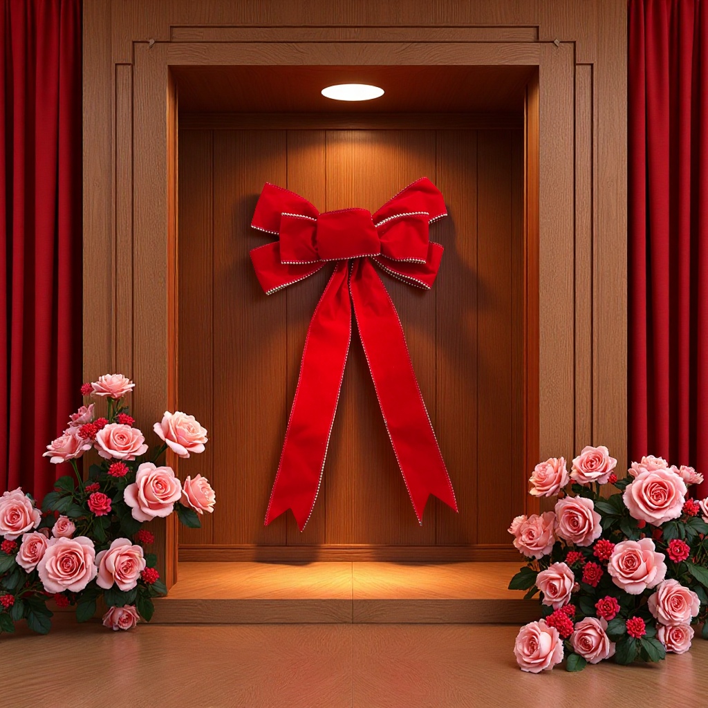 玩具节气装饰蝴蝶结圣诞树挂饰圣诞蝴蝶结装饰品节日氛围布置礼品配件