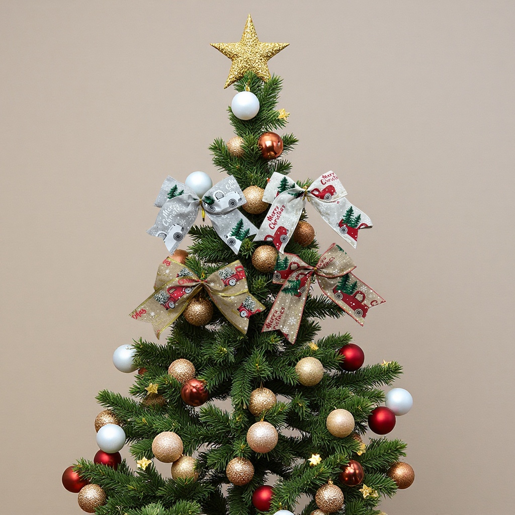 Christmas tree decorations, bows, holiday Christmas pendants, handcrafted ornaments, gift decoration accessories Application Scenario