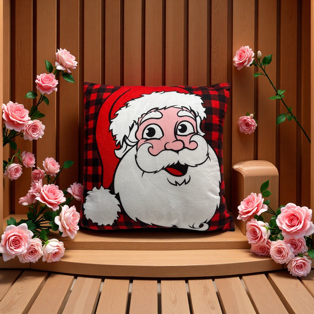 圣诞主题抱枕柔软靠枕节日装饰圣诞节家居抱枕靠垫礼物赠品