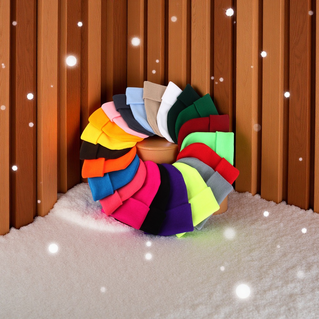 Amazon fluorescent acrylic woolen hats for couples, autumn and winter knitted pullovers, candy-colored adult hats, fashionable and warm