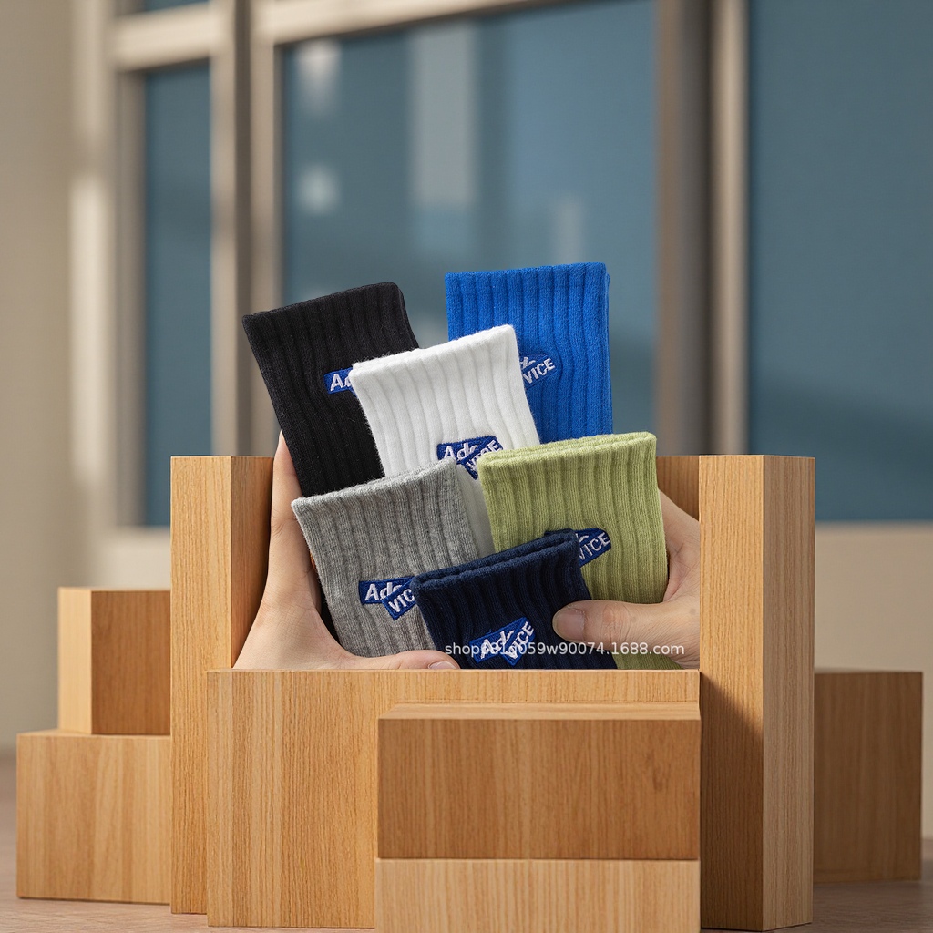 运动、休闲棉袜实物图