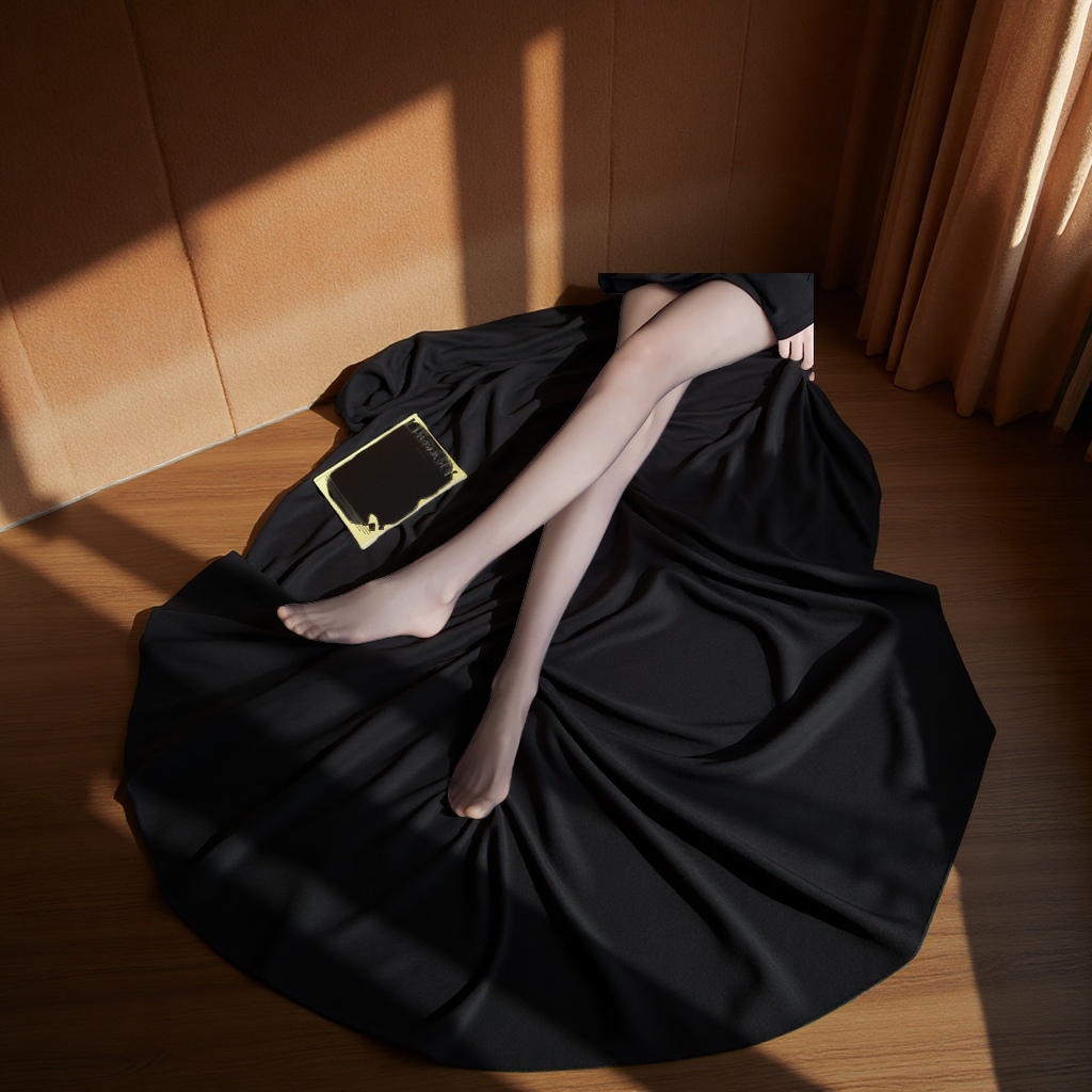 Nude 0D black silk summer arbitrary cut ultra-thin silk stockings for women, velvet anti-shedding 10D5D mask with pantyhose Specification image