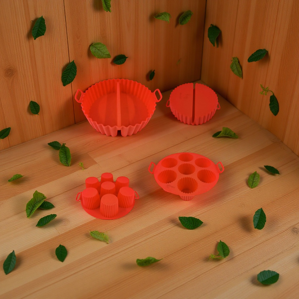 专利新品硅胶空气炸锅烤盘硅胶分割烤盘七孔烘焙用源头工厂制作