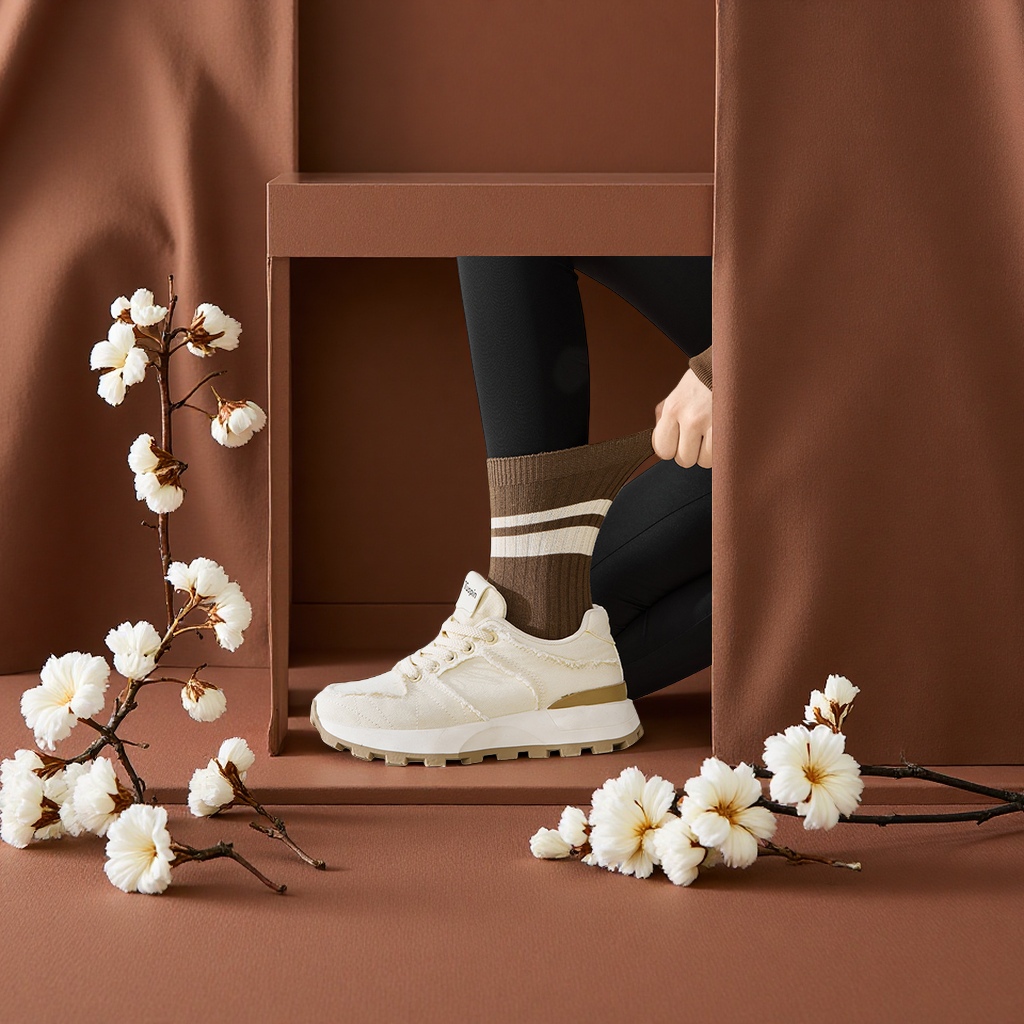 运动、休闲棉袜实物图