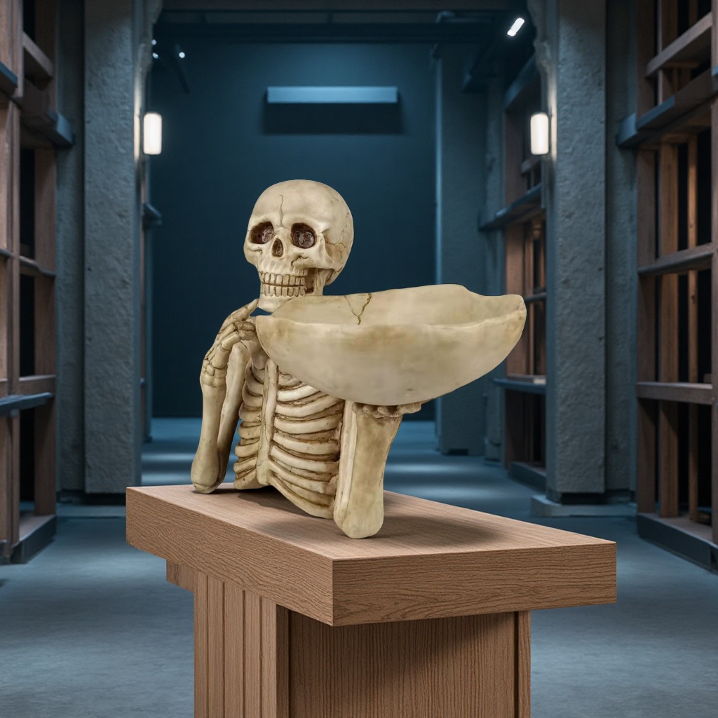 Cross-border best-selling skull-decorated, personalized punk-style resin handicrafts, home key storage trays, entrance foyer ornaments Specification image