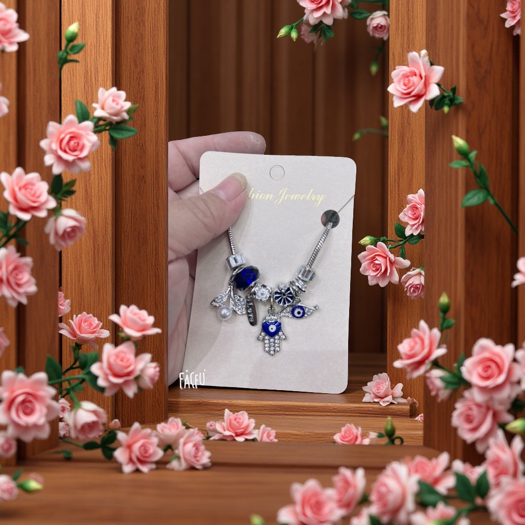 潘多拉手链时尚潮流个性手饰女款多彩眼睛元素配饰优雅简约款细节图