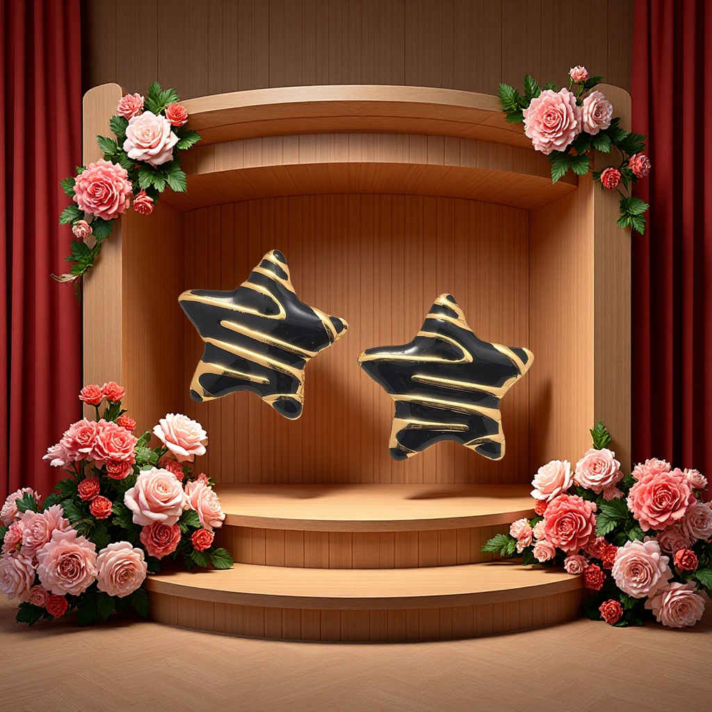 钛钢混合耳钉/锆石套链/首饰套装/胶棒耳钉/首饰产品图