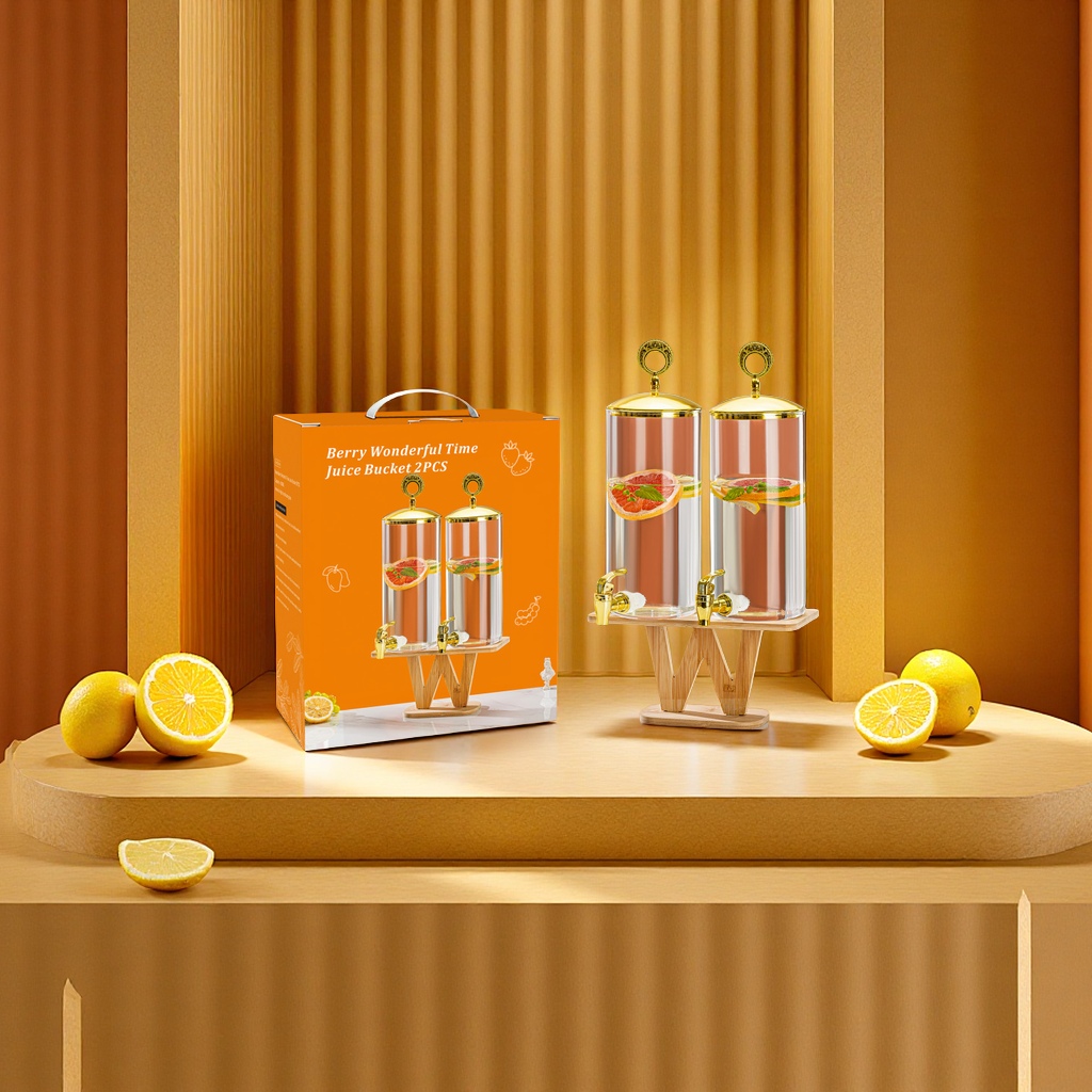 新款玻璃果汁桶家用大容量加厚泡酒啤酒冷水壶人工吹制柠檬可乐储水容器
