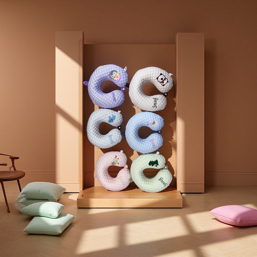 充气旅行枕实物图