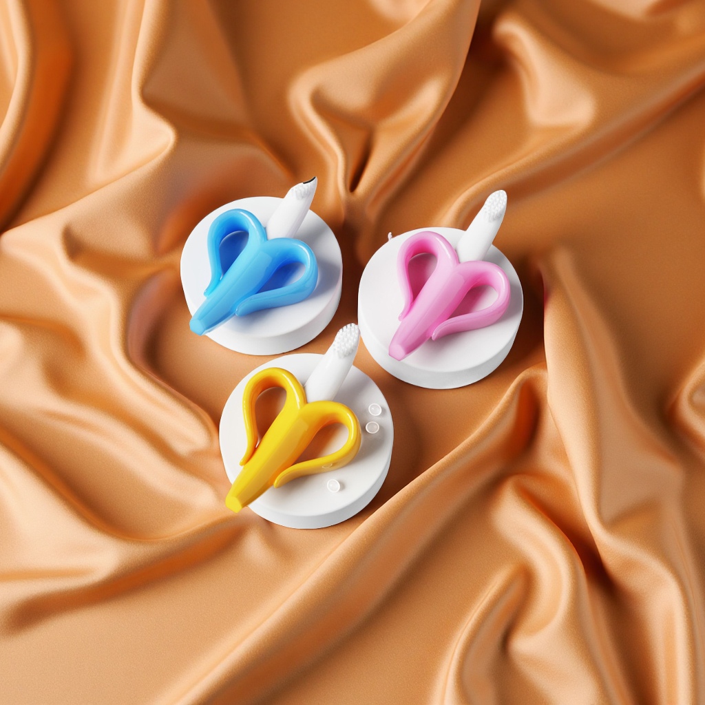 热销香蕉婴儿硅胶牙胶带吸盘咬胶磨牙棒食品级咬咬乐磨牙器详情图4