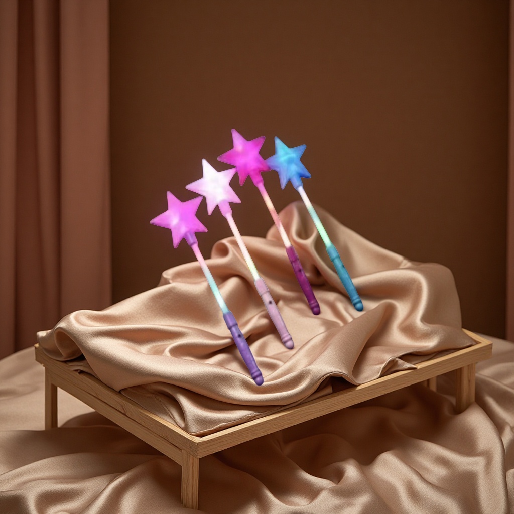 星星发光棒荧光棒演唱会应援气氛道具手持闪光酒吧派对活动灯光闪烁