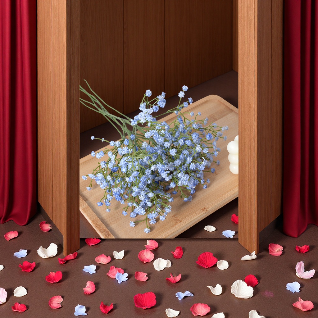 仿真花/拉菲草/针织花/pu花束/情人节产品图