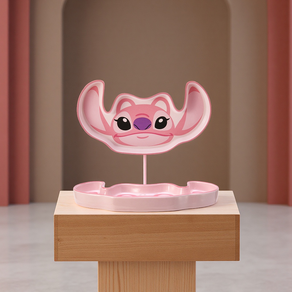 The official authorized 9-inch shaped plate, irregular-shaped ceramic dinner plate, cute and fun irregular dinner plate, children's tableware from Stitch Home Cartoon Item Picture