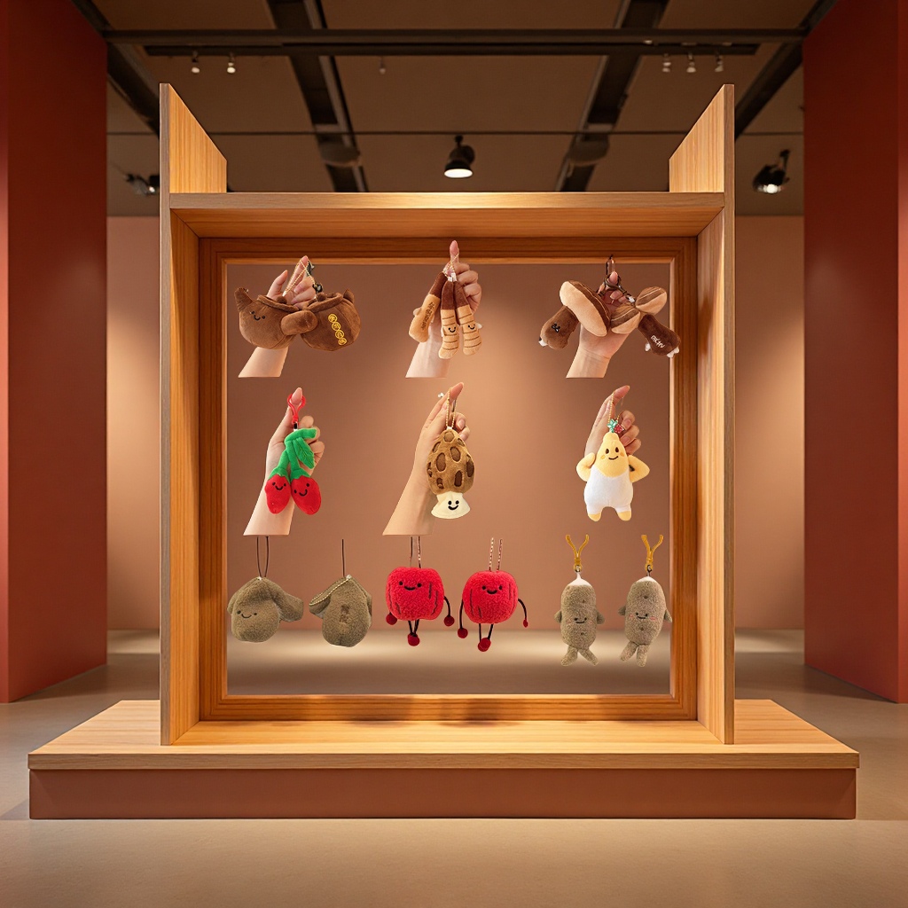 新款灵芝毛绒挂件陈皮娃娃公仔批发药材玩偶羊肚菌钥匙扣毛绒玩具儿童礼物