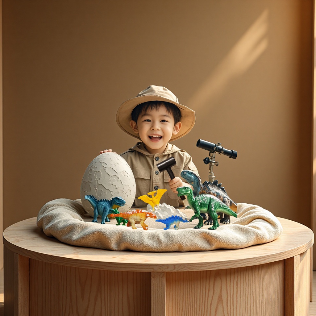 恐龙蛋考古挖掘玩具儿童益智手工宝藏化石宝石挖掘探索趣味男女孩适合DIY学习