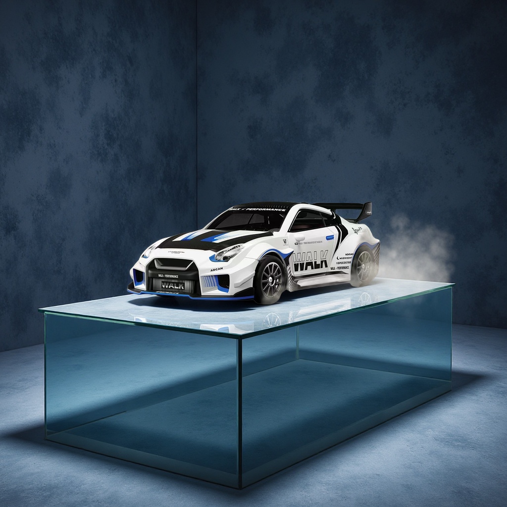 宏星RC漂移车合金四驱陀螺仪911遥控蚊车赛车模型全比例电动GTR遥控车