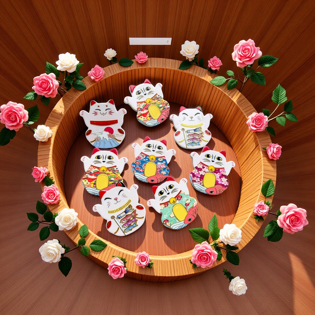 猫咪冰箱贴鞋垫杯垫创意防滑家居装饰小猫冰箱贴可爱卡通用品