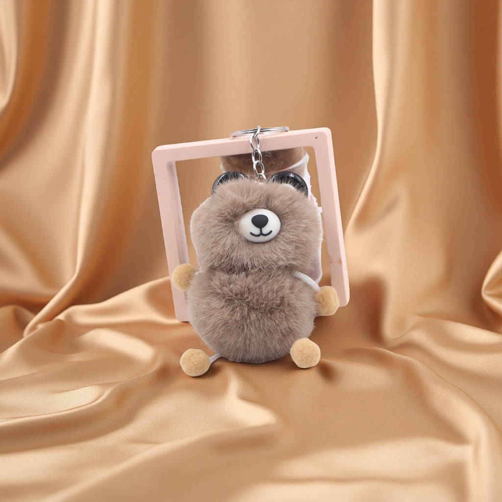 手作diy小熊可爱手脚车挂配件学生书包钥匙链毛绒挂饰饰品配件图