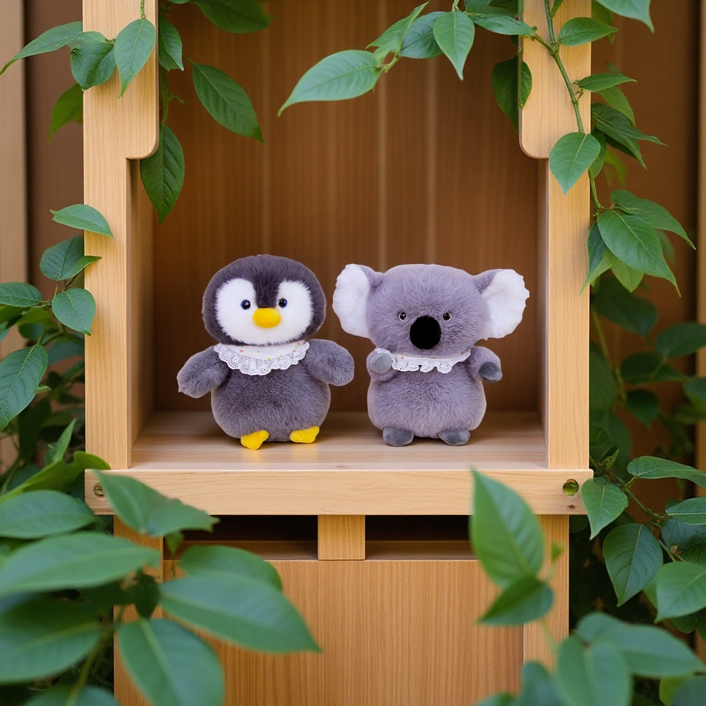 香薰森林动物毛绒玩具企鹅考拉小熊猫抓机娃娃抱枕礼品批发毛绒公仔玩偶