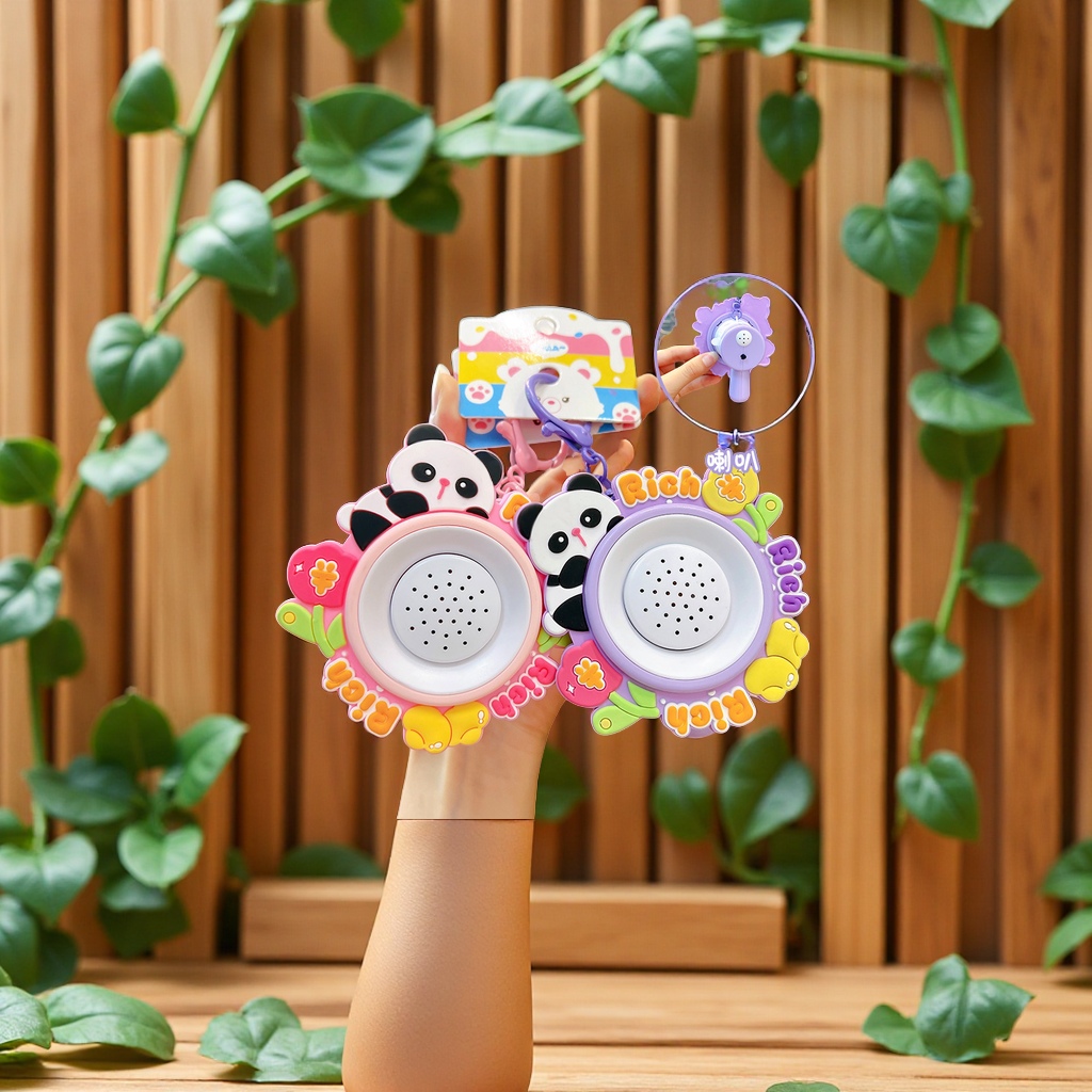 Creative new Panda recording speaker keychain, fun and stress-relieving student toy pendant, bag accessory, small gift, key chain/pendant Creative new Panda recording speaker keychain, fun and stress-relieving student toy pendant, bag accessory, small gift, key chain/pendant
