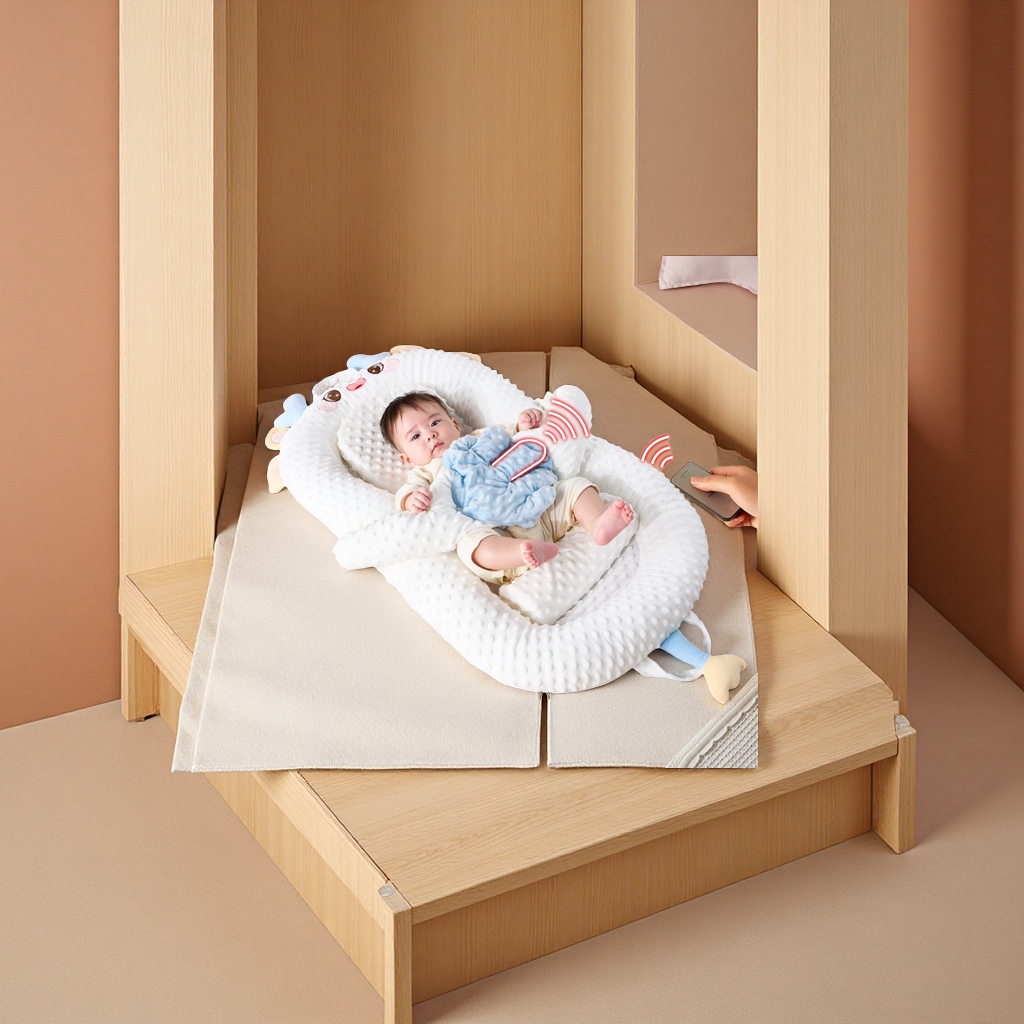 婴儿床中床新生儿防惊跳落地神器宝宝防吐奶安抚防压斜坡睡窝婴儿睡眠辅助用品