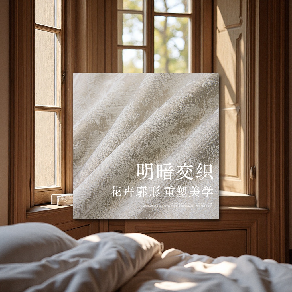 Downton Abbey French retro Chenille blackout curtains for bedrooms, bay Windows and balconies, finished fabric Chinese-style curtains Specification drawing