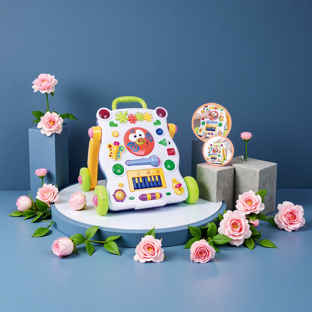 迪士尼学步车婴儿手推推车宝宝早教玩具礼盒适合周岁儿童益智启蒙