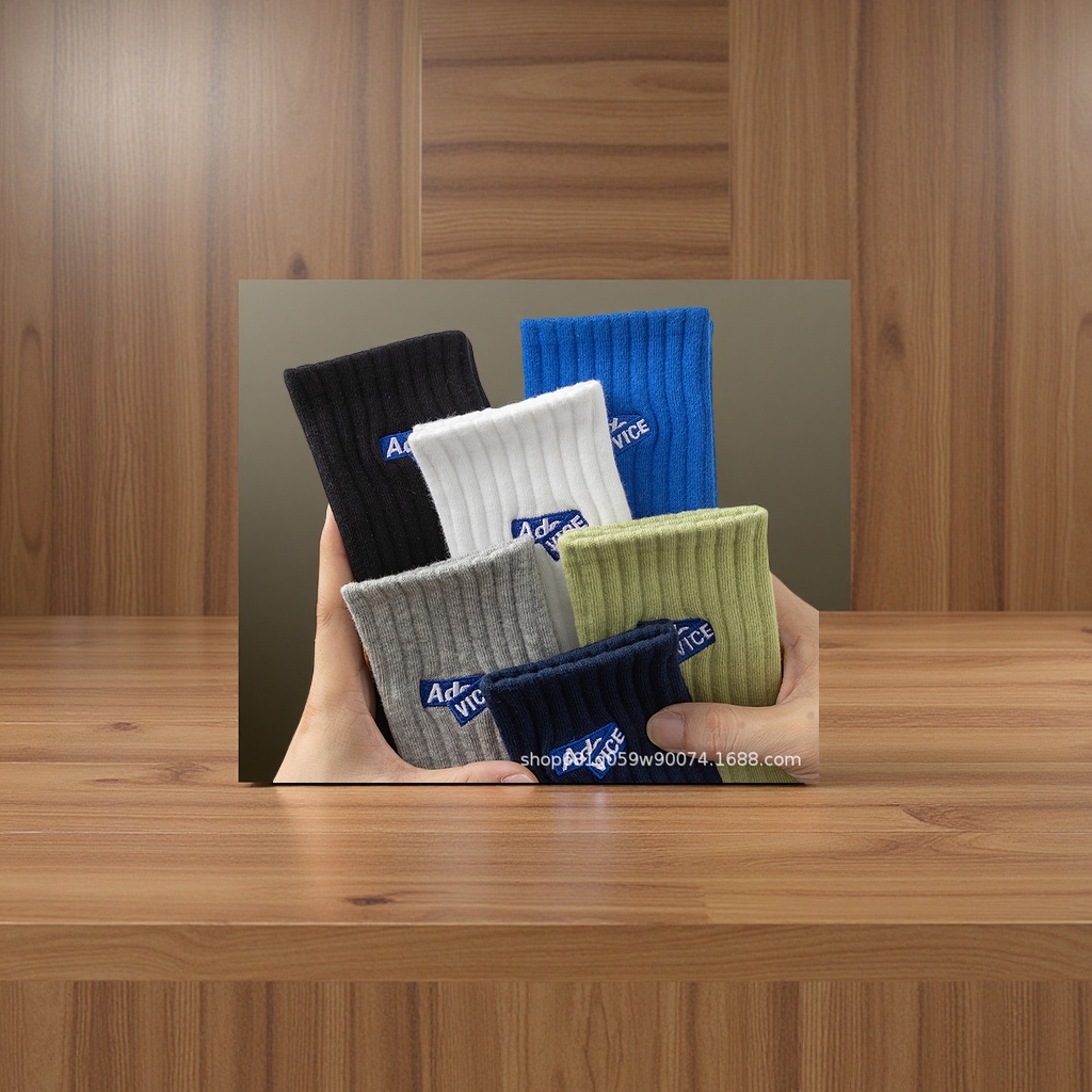 运动、休闲棉袜实物图