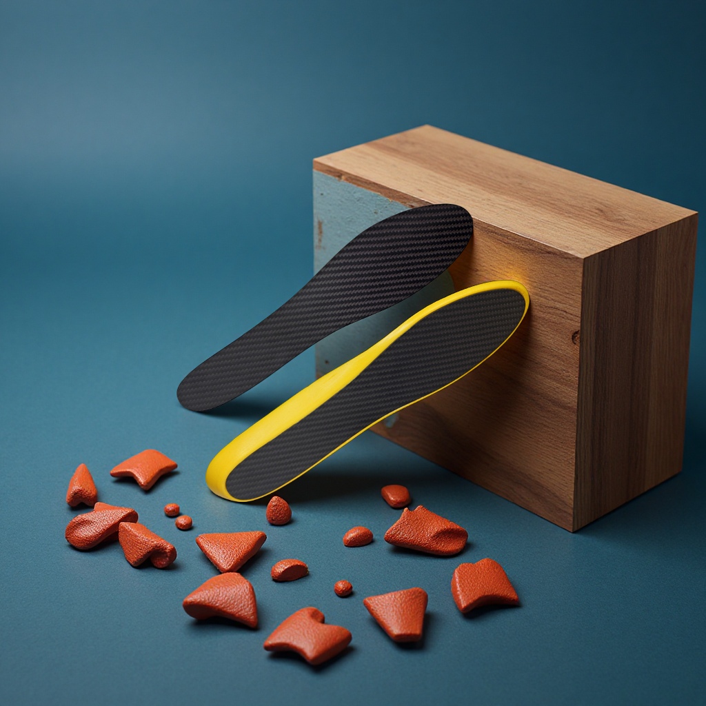 Carbon fiber full-length insoles, men's and women's sports basketball shock-absorbing high-elastic sole height-increasing pads, sports insoles, carbon plate insoles