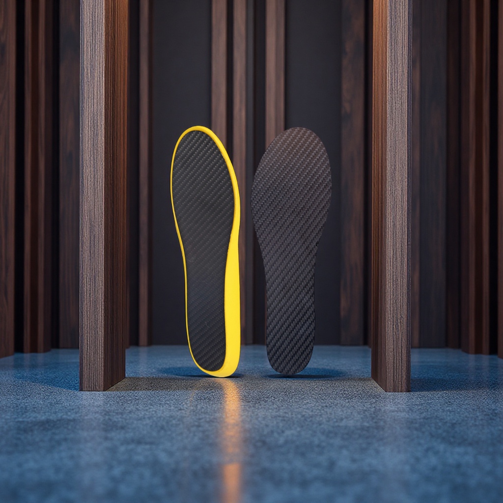 Carbon fiber full-length insoles, men's and women's sports basketball shock-absorbing high-elastic sole height-increasing pads, sports insoles, carbon plate insoles details Picture