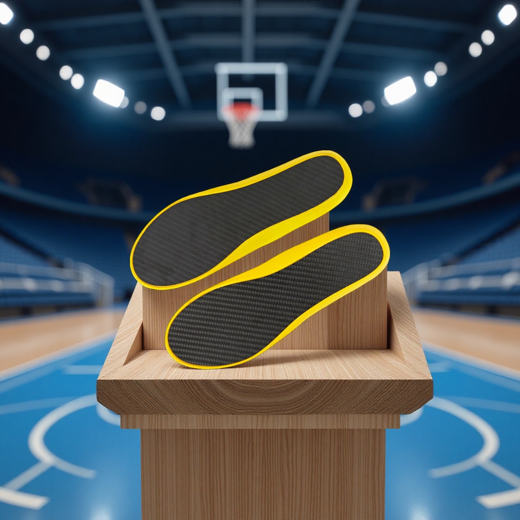 Carbon fiber full-length insoles, men's and women's sports basketball shock-absorbing high-elastic sole height-increasing pads, sports insoles, carbon plate insoles Item Picture