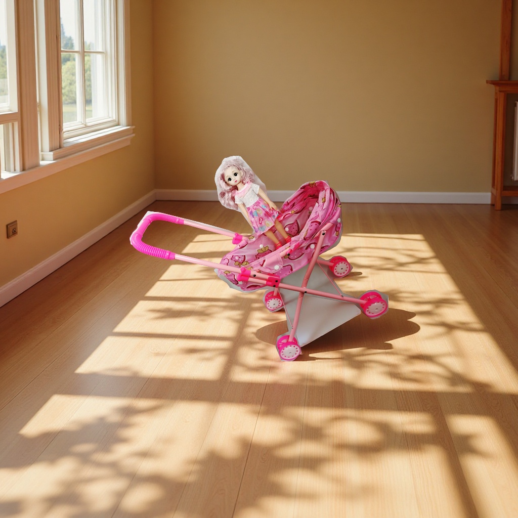 女孩过家家带娃娃儿童玩具推车宝宝手推学步车益智玩具小推车