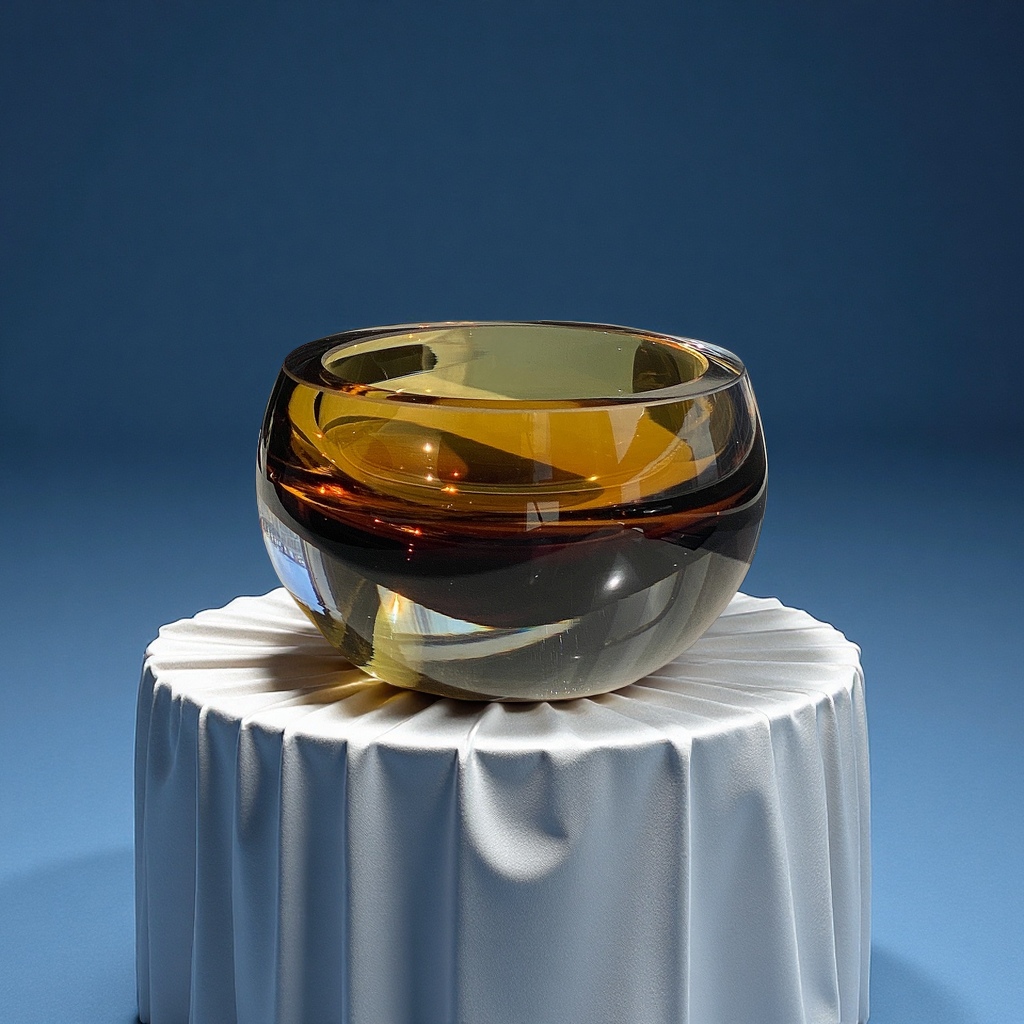 意大利设计师款轻奢琉璃玻璃花瓶酒店别墅插花装饰摆件花艺用品细节图