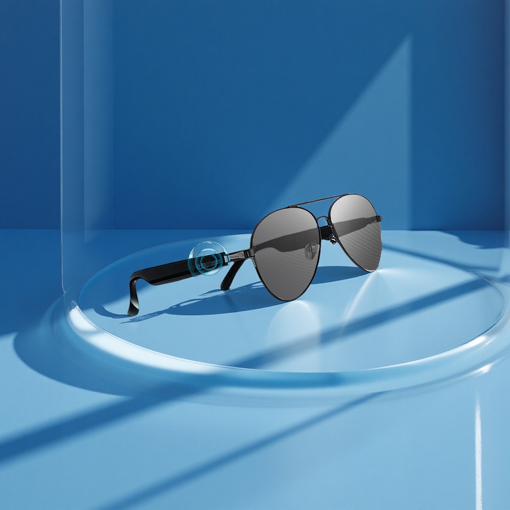 跨境智能眼镜新款快充无线蓝牙耳机半开放式太阳镜拍照听歌一体多功能潮流时尚