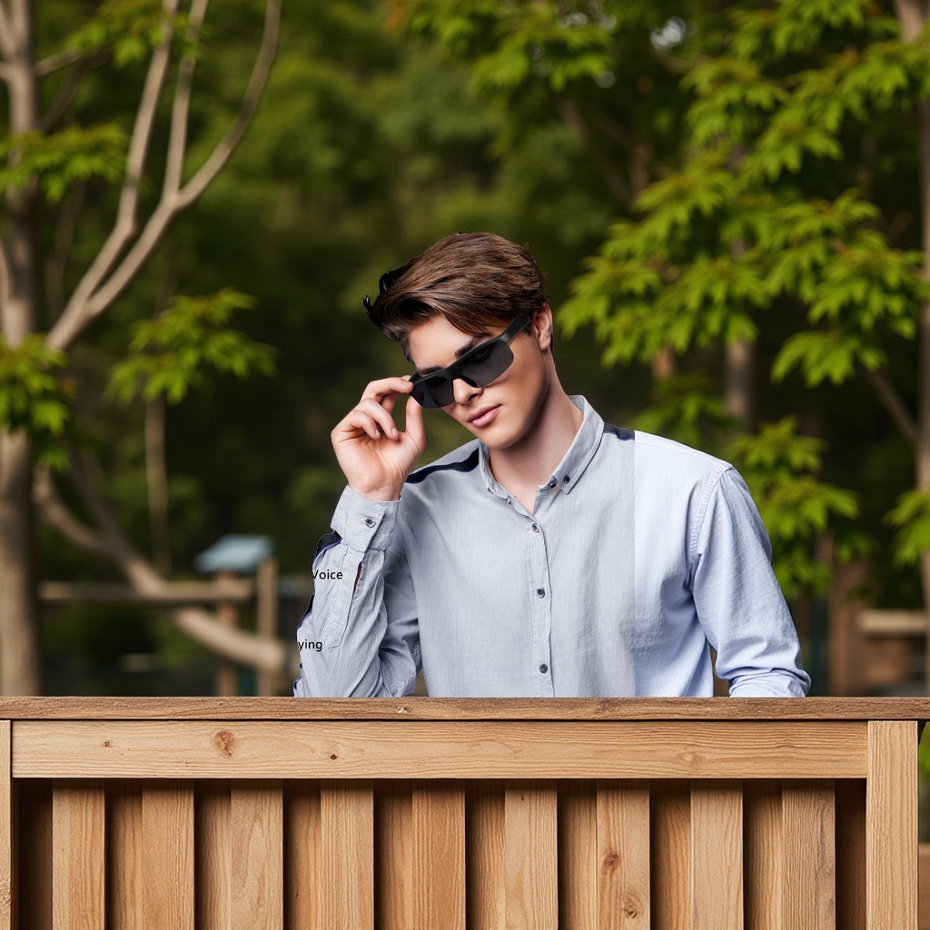 M6Pro smart glasses, Bluetooth anti-blue light sunglasses, outdoor sports, driving, long-lasting eye-protection wear, suitable for cross-border use details Picture