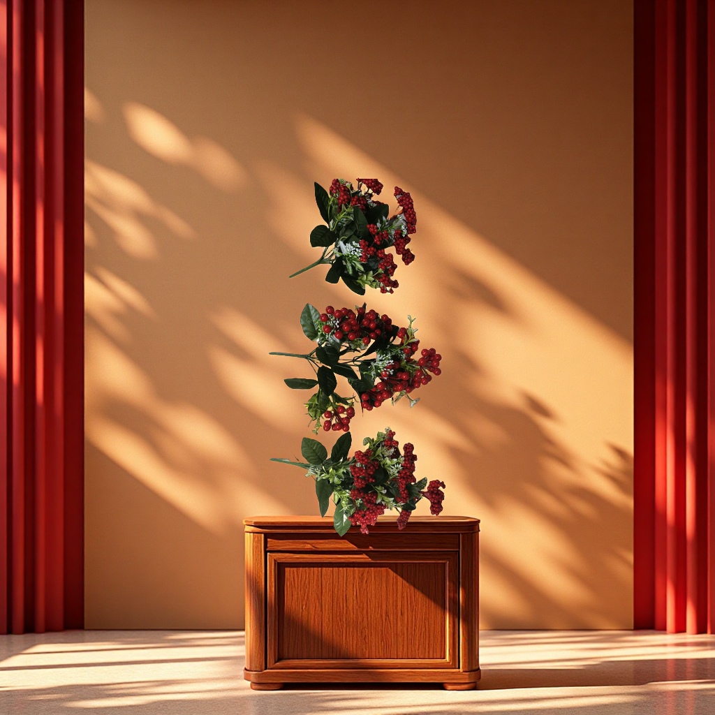 仿真工艺品 仿真花 发财果 红果各种红果枝干图