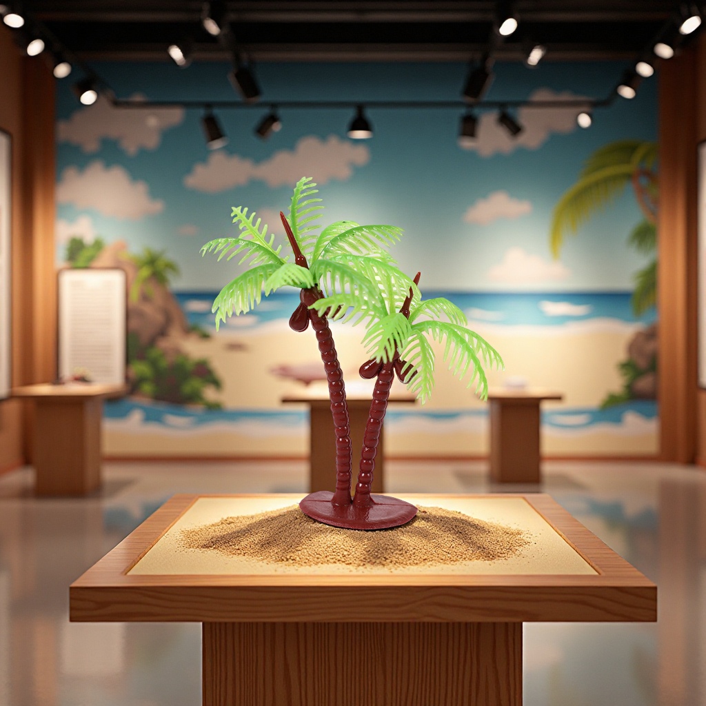 Factory direct supply of new coconut tree sand table models, green plant simulation handicrafts, resin in stock for wholesale Application Scenario
