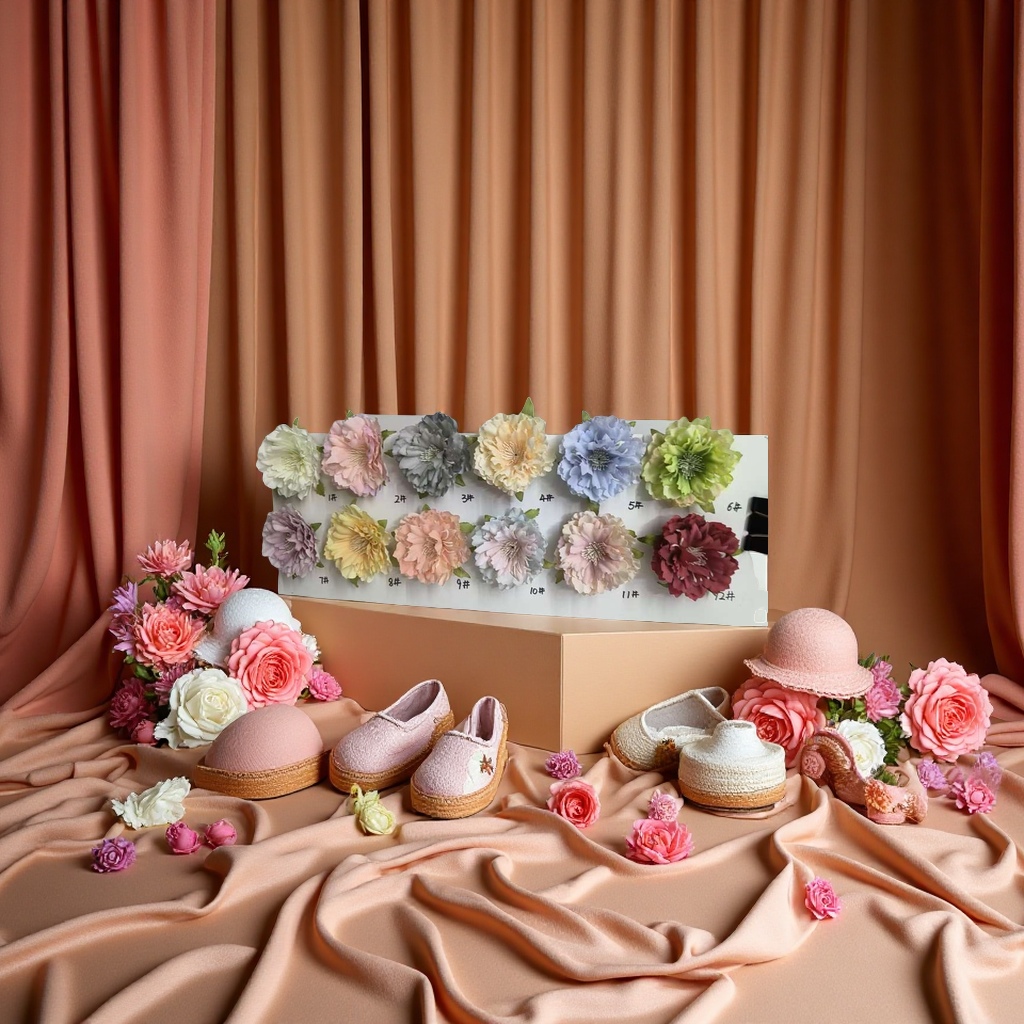 A variety of artificial flower options are available, including Raffia, knitted flowers, pu bouquets, head flowers, wedding flower arrangements, and home ornaments