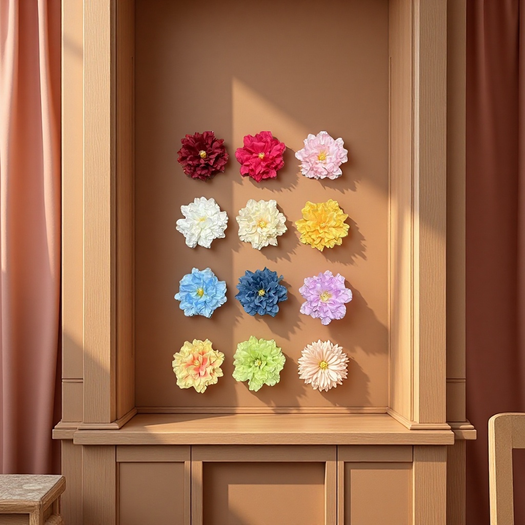 Handcrafted multi-color creative home decoration floral accessories with artificial flower heads