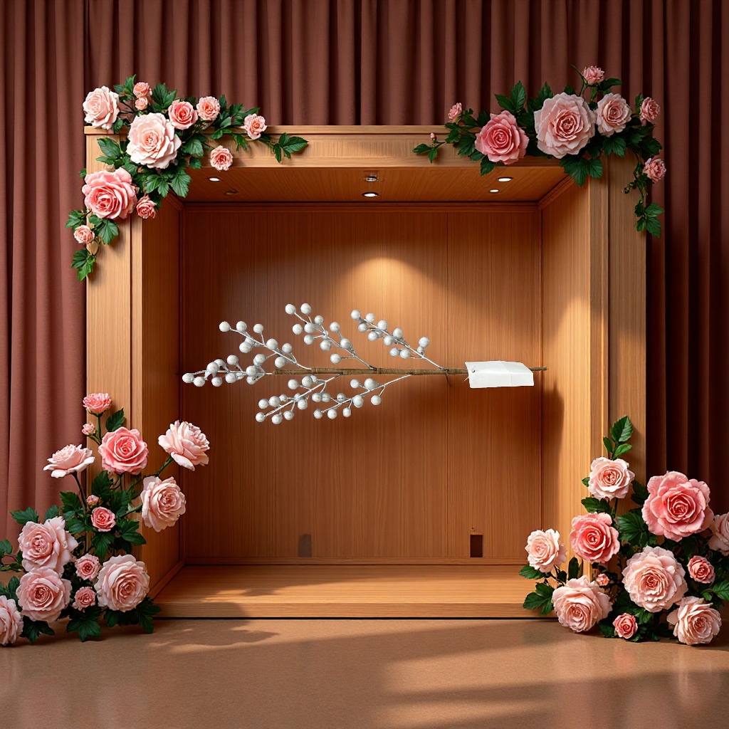 圣诞红果仿真果.3/6/9/11/12叉 圣诞插件摆件 配件圣诞树圣诞用品圣诞2025白色圣诞树圣诞球细节图