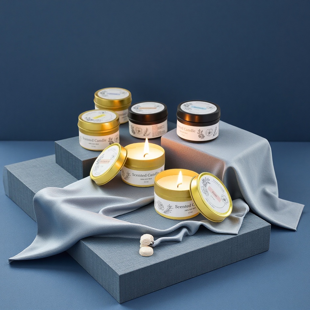 Aromatherapy candle gift box, smokeless soy wax, high-end souvenir, creating an atmosphere, aromatherapy decorative items for home decoration details Picture
