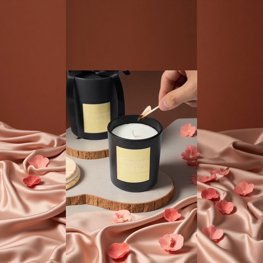 Factory direct sales of natural soy wax scented candles, custom-made scented candles for home, leisure, luxury and high-end feel details Picture