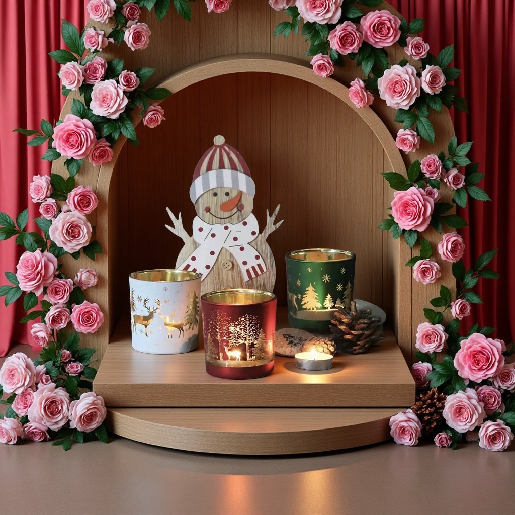 Customized wholesale Christmas festival ornaments, electroplated deer scented candles, romantic light-sensitive essential oil aromatherapy lighting fixtures Application Scenario