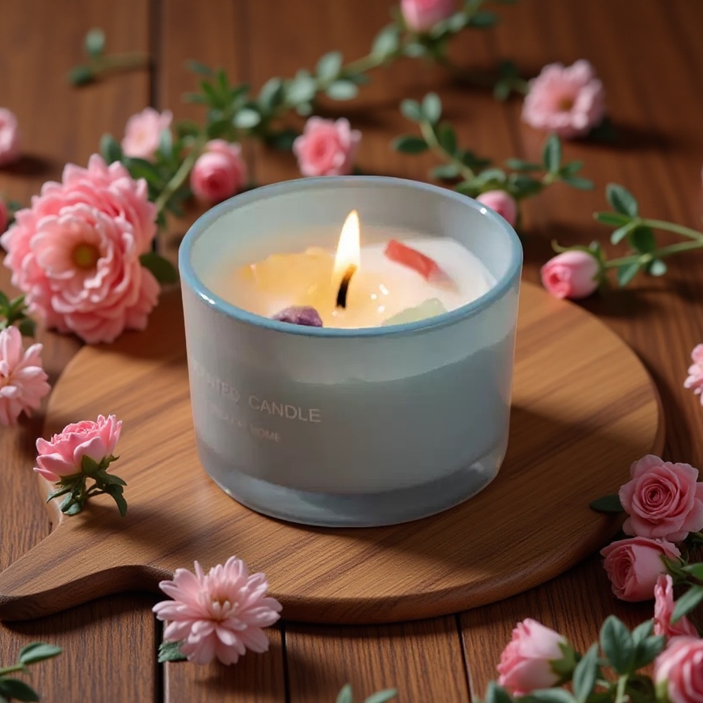 Cross-border best-selling colored glass cups, dopamine mood scented candles, decorative items, soy wax aromatherapy wholesale, home decoration Application Scenario