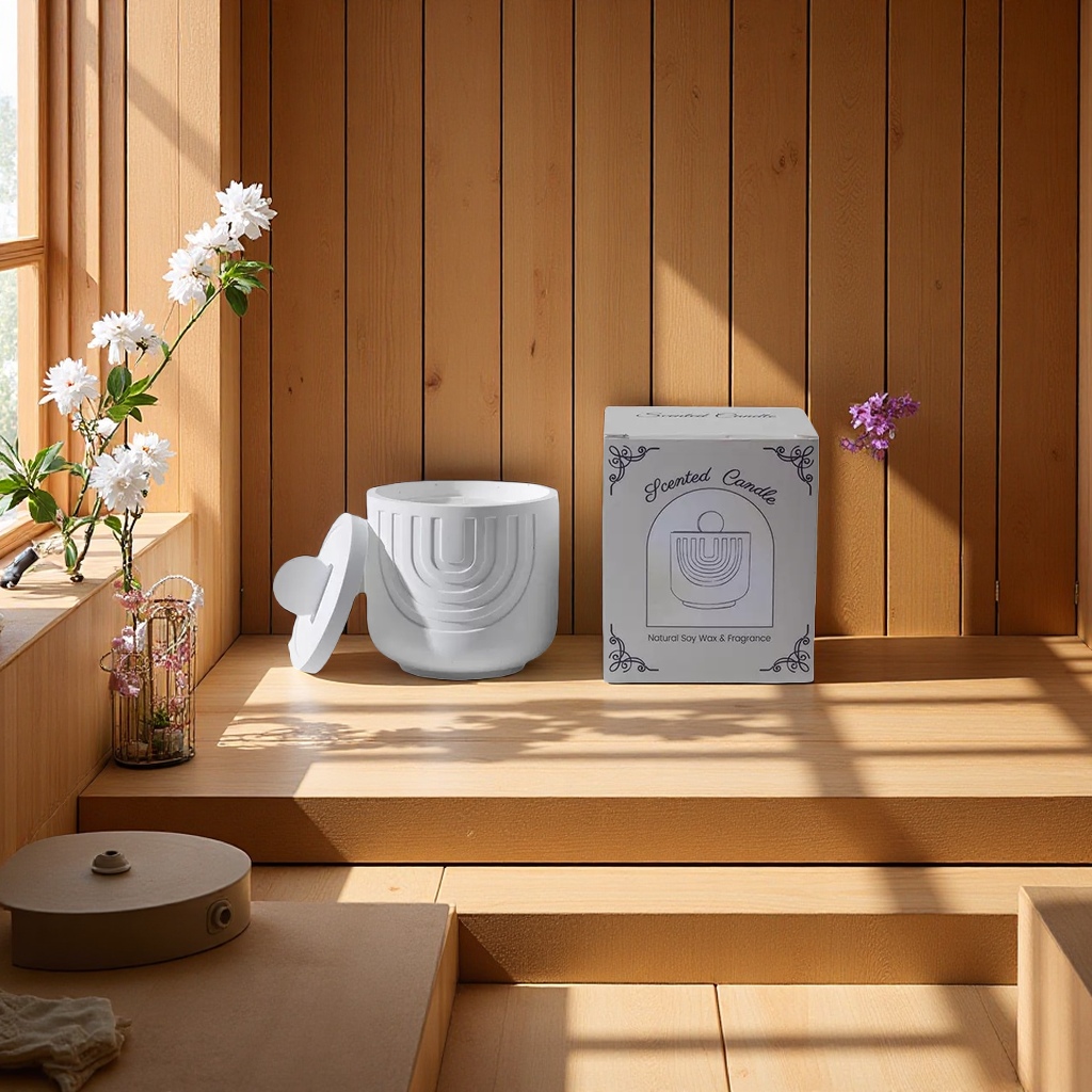 香薰蜡烛高级感礼盒伴手礼创意石膏杯家居香氛摆件生日礼物香薰蜡烛套装