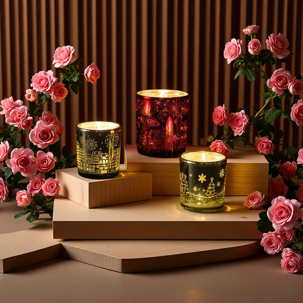 跨境爆款LED光感香薰蜡烛布置氛围时尚摆件浪漫香氛礼物批发