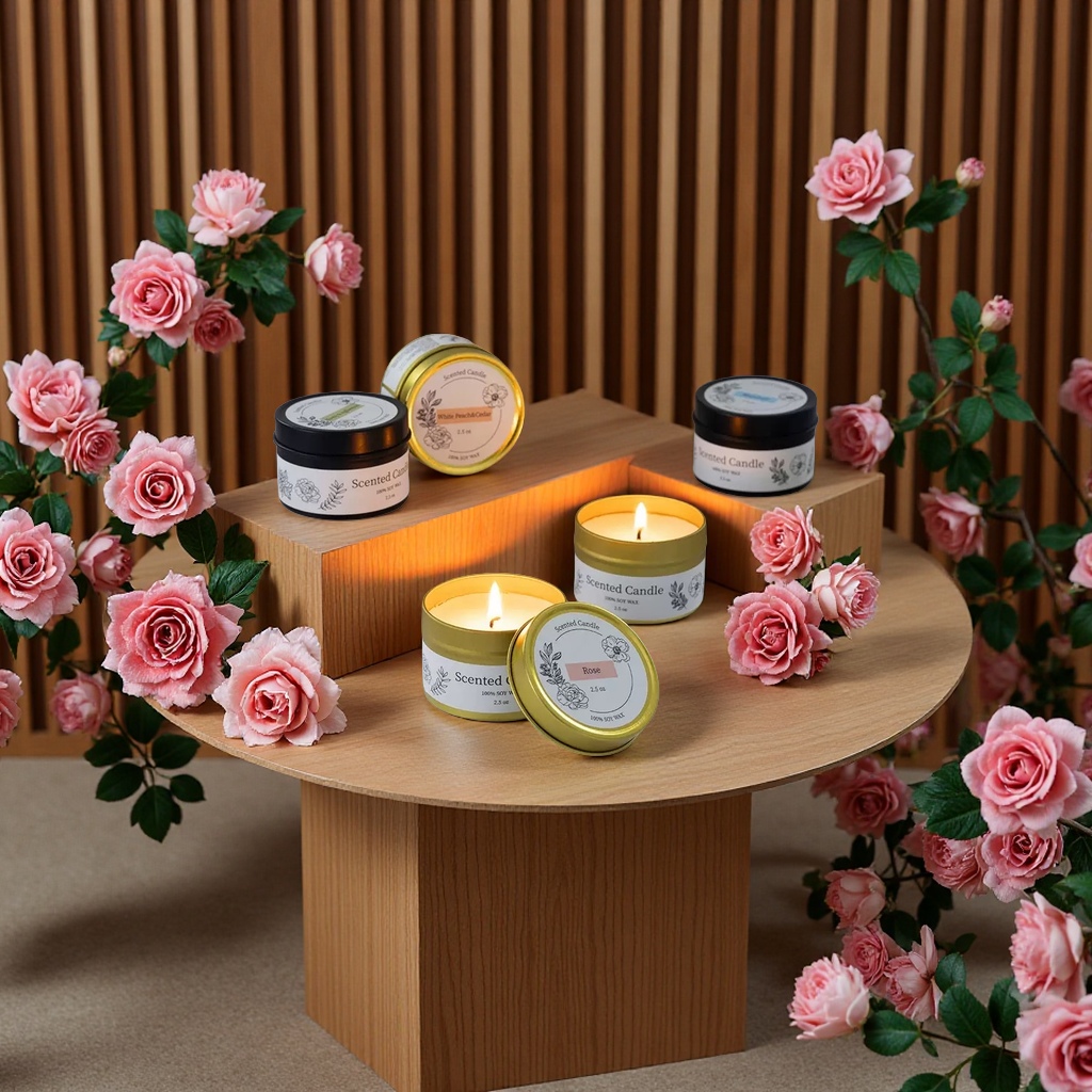 室内香薰蜡烛单个礼盒装大豆蜡无烟高级氛围香氛蜡烛香薰蜡烛营造温馨空间